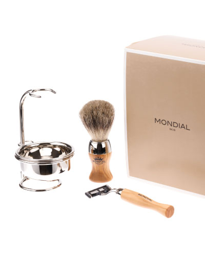 Бритвенный набор: станок, помазок, чаша, подставка MONDIAL ST-445-OMT