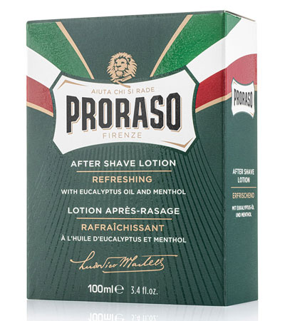 Лосьон после бритья освежающий с маслом эвкалипта и ментолом Proraso 100мл.