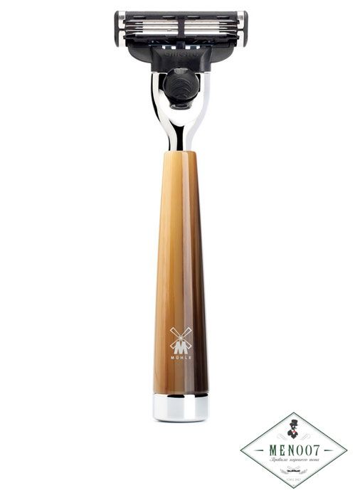 Бритва MUEHLE LISCIO, Mach3, смола, цвет рога