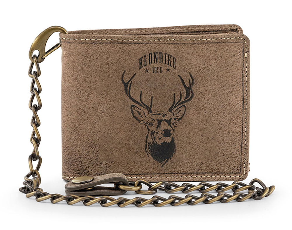 Бумажник с металлической цепочкой «Harry Deer» KLONDIKE 1896 KD1015-02