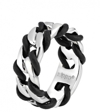 Кольцо из стали и кожи (19,7 мм) ZIPPO