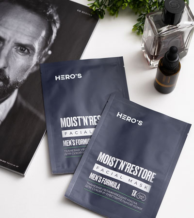 Набор увлажняющих масок для сухой и чувствительной кожи Hero'S Moist'N'Restore Facial Mask - 20 г (3шт)