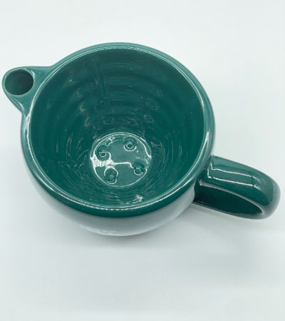 Скаттл керамический для бритья двухконтурный с ручкой зеленого цвета, K_40057 KURT