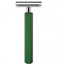 Т-образная бритва MUEHLE HEXAGON, анодированный алюминий, зеленая, closed comb