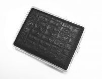 Портсигар, сталь+натуральная кожа, чёрный цвет с рисунком, 74*95*18 мм S.QUIRE