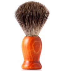 Помазок для бритья Mondial, пластик, ворс барсука, рукоять - цвет - красное дерево