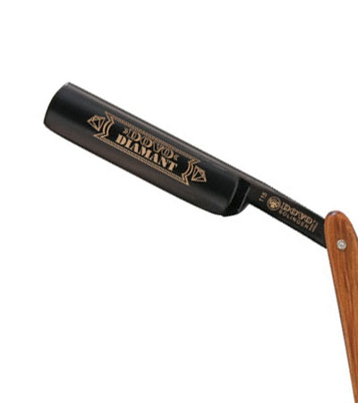 Бритва опасная DOVO 1155861 черное лезвие, ручка - оливковое дерево, 5/8",1/1