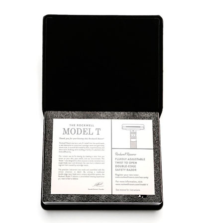 Т-образная бритва Rockwell Model T, белый хром