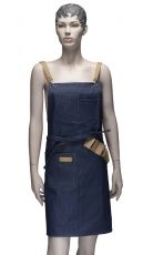 Фартук мастера DEWAL для стрижки, хлопок, джинса, 83х80см