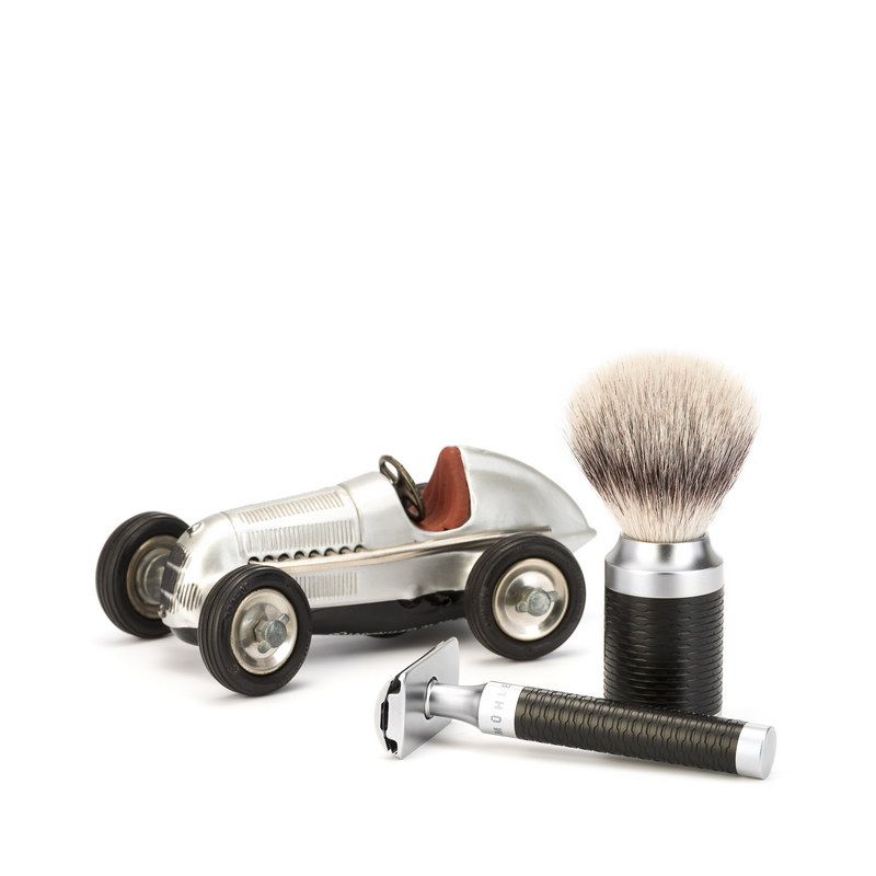 Т-образная бритва MUEHLE ROCCA, сталь, черный акцент, closed comb