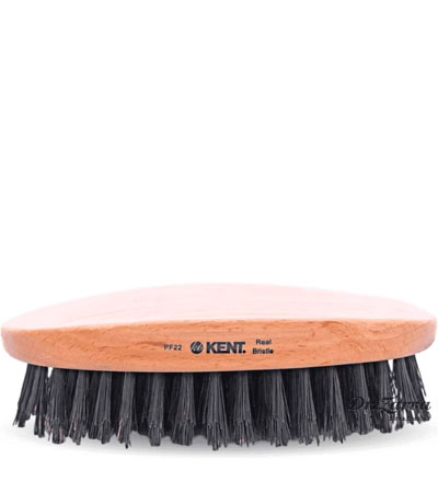Щётка из бука с натуральной щетиной для бороды и волос Kent PF22