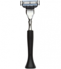 Станок для бритья IL Ceppo, MACH3, каучуковая смола, рукоять - черный глянцевый цвет