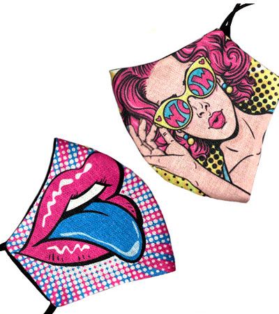 Защитная маска многоразовая "ПопАрт" женская