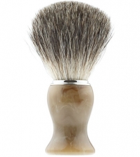 Помазок для бритья IL Ceppo, каучуковая смола, барсучий ворс, рукоять - серый перламутровый цвет