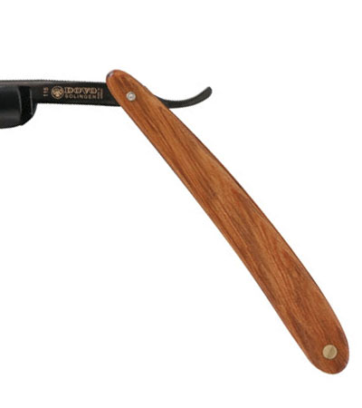 Бритва опасная DOVO 1155861 черное лезвие, ручка - оливковое дерево, 5/8",1/1