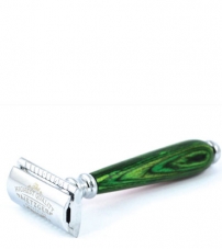 Т-образная бритва с двойным лезвием и деревянным основанием Metzger Green wood Db-14531