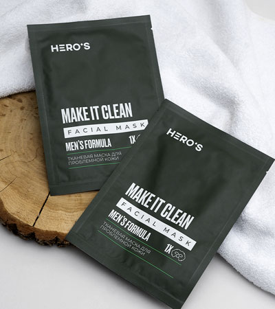 Тканевая маска для проблемной кожи Hero'S Make It Clean Facial Mask - 20 г