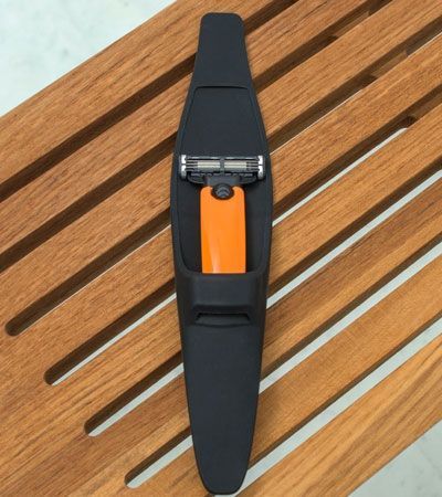 Подарочный набор Bolin Webb R1, бритва R1-S оранжевая, дорожный чехол