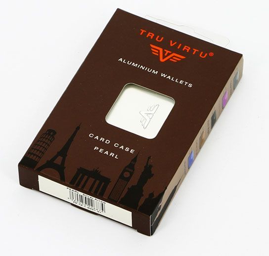 Визитница TRU VIRTU PEARL, красного цвета, 104x67x17 мм