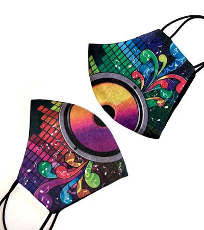 Защитная маска многоразовая "Музыка" женская