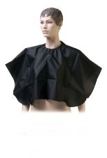 Пелерина для окрашивания DEWAL, нейлон, черная 88х82см, на крючках