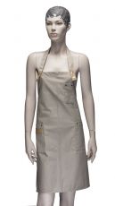 Фартук мастера DEWAL для стрижки, хлопок,бежевый, 83х85см