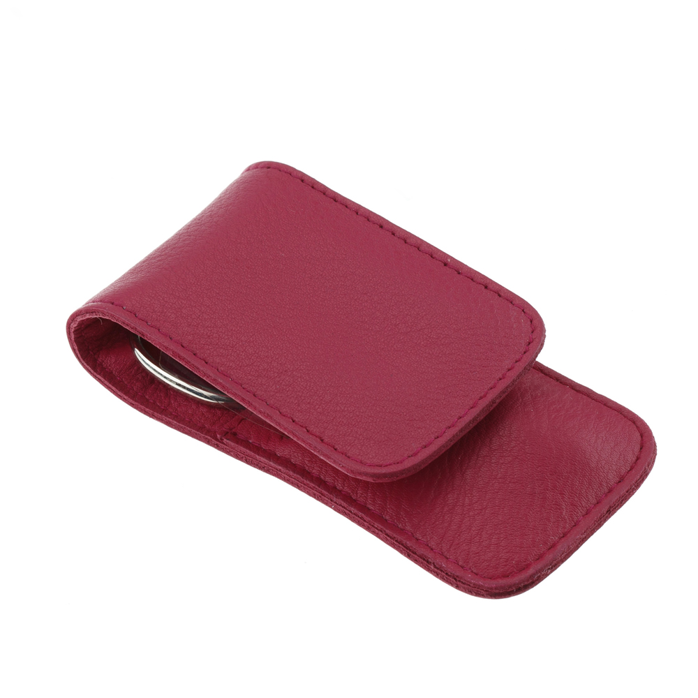 Маникюрный набор YES, 3 пр. 9079 Футляр: натуральная кожа, цвет розовый 9079