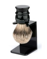 Помазок с подставкой Edwin Jagger Silvertip черная смол