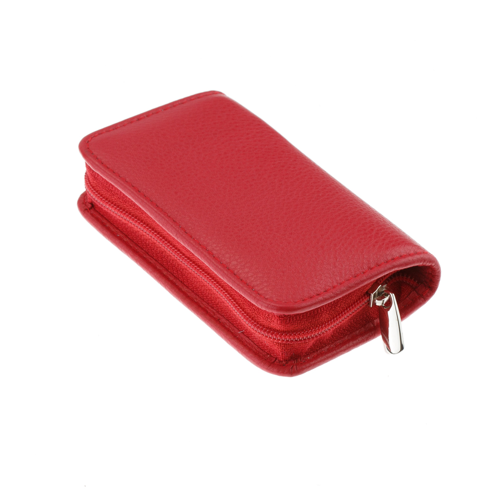 Маникюрный набор YES, 5 пр. Футляр: натуральная кожа, цвет красный