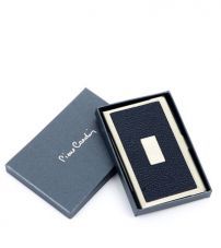 Визитница Pierre Cardin, синяя искуств.кожа + металл