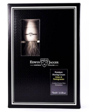 Подарочный набор Edwin Jagger помазок цвета слоновой кости и крем для бритья лайм и гранат GS114SCLPT