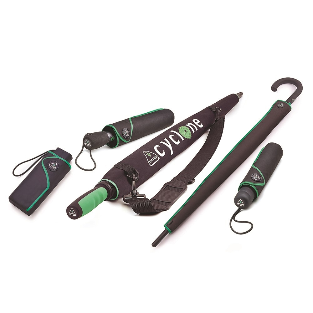 Для сложных погодных условий мужской черный зонт, механика, Hurricane, Fulton G839-01