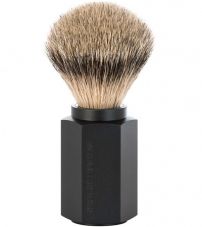 Помазок MUEHLE HEXAGON, барсучий ворс высшей категории Silvertip, анодированный алюминий, графит