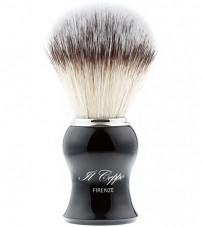 Помазок для бритья IL Ceppo, пластик, синтетический ворс, рукоять - черный глянцевый цвет