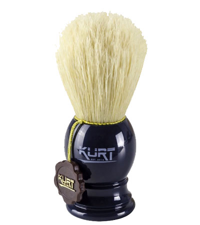 Помазок для бритья с ворсом кабана на пластиковой подставке, KURT К-60217