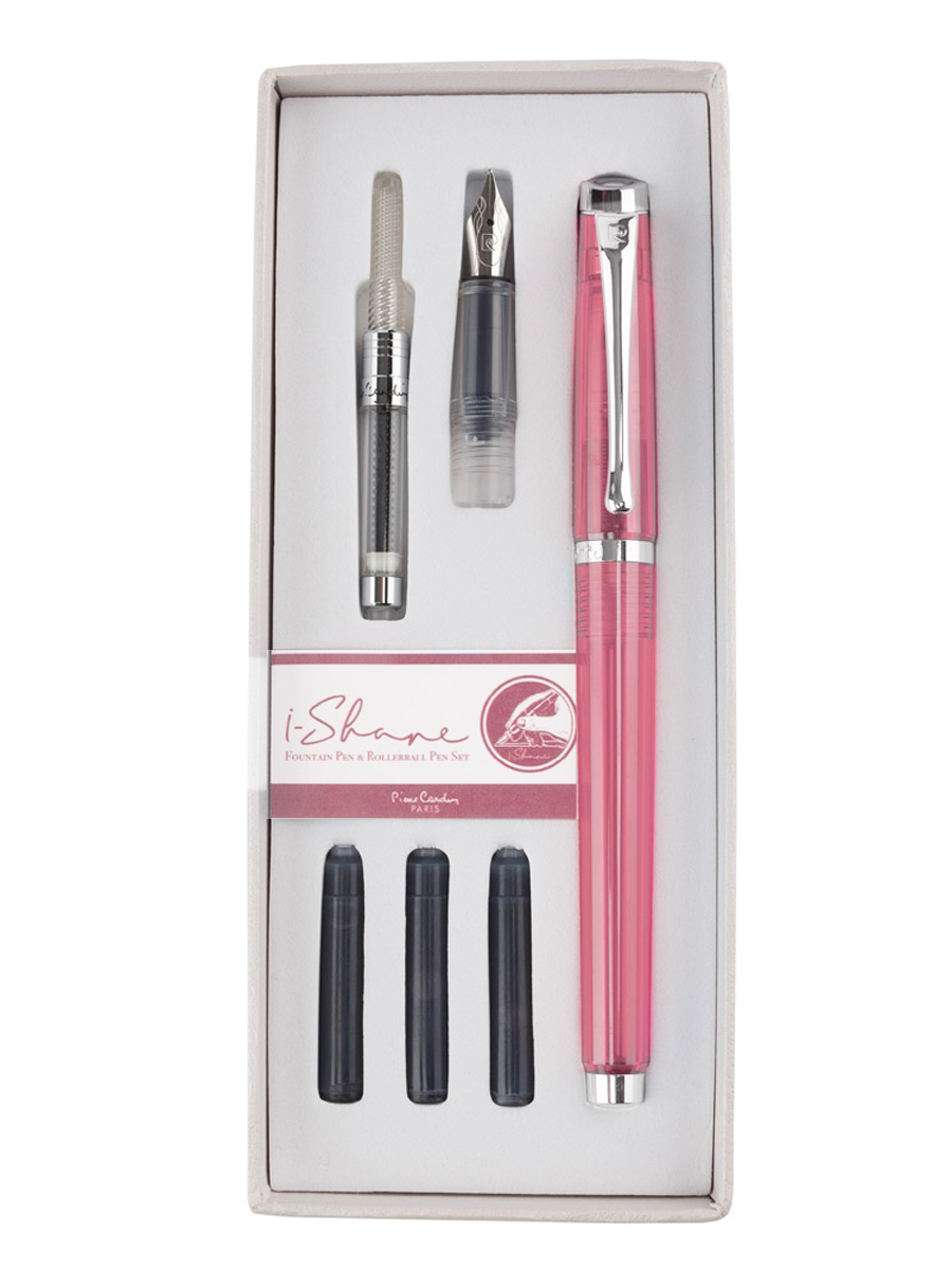 Набор I-SHARE: ручка - роллер + сменная насадка с пером + конвертер + чернила PIERRE CARDIN PCI-001-5