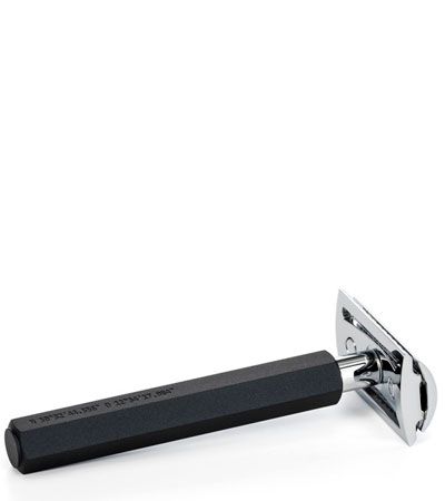 Т-образная бритва MUEHLE HEXAGON, анодированный алюминий, графит, closed comb