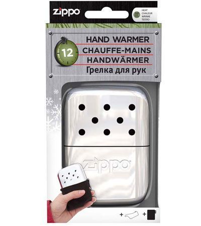 Каталитическая грелка ZIPPO, анодированный алюминий с покрытием High Polish Chrome, серебристая, глянцевая, на 12 ч, 66x13x99 мм, 73,7 г