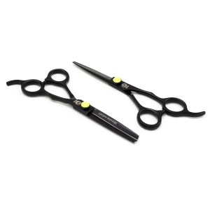 PBS-R10T (5.5\") филировочные ножницы 36 зубов: Black & Green