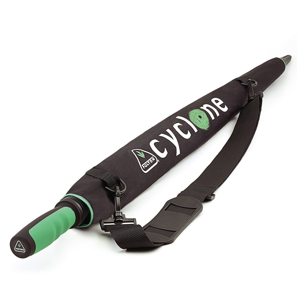 Мужской зонт-гольфер «Черный-зеленый», механика, Cyclone, Fulton S837-097