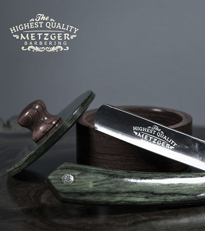 Опасная бритва Metzger Orange/Green wood St-13208