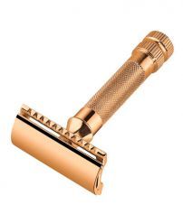 Станок Т- образный для бритья MERKUR-33G золотистый, лезвие в комплекте (1 шт)