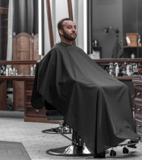 Пеньюар с неопреновым воротником Rebel Barber Dark Obsidian