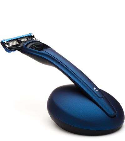 Набор Bolin Webb X1, бритва X1 матовая синяя, подставка матовая синяя