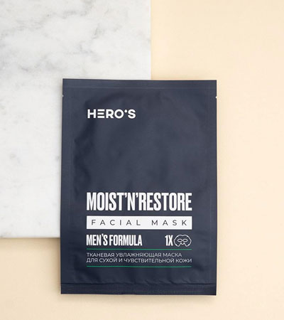 Тканевая увлажняющая маска для сухой и чувствительной кожи Hero'S Moist'N'Restore Facial Mask - 20 г