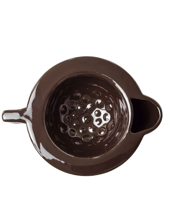 Скаттл керамический для бритья двухконтурный с ручкой черного цвета, K_40057 KURT