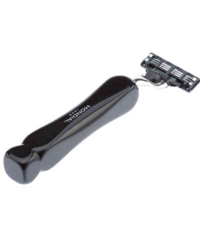 Станок для бритья Mondial, MACH3, каучуковая смола, никелированная латунь, рукоять - черный цвет