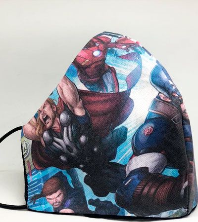 Защитная маска многоразовая "Супер Герой" женская