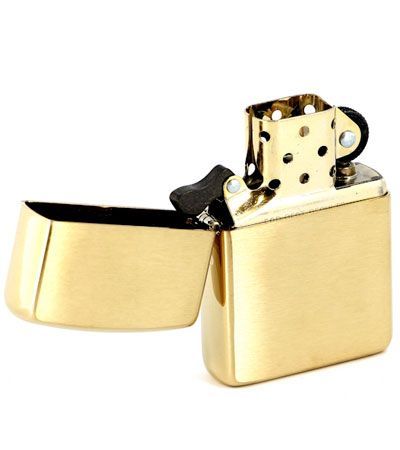 Зажигалка ZIPPO Armor™ с покрытием Brushed Brass, латунь/сталь, золотистая, матовая, 36х12х56 мм