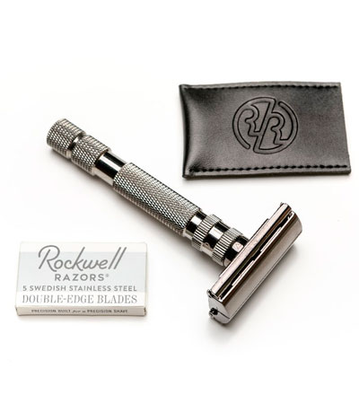 Т-образная бритва Rockwell Model T, темный хром